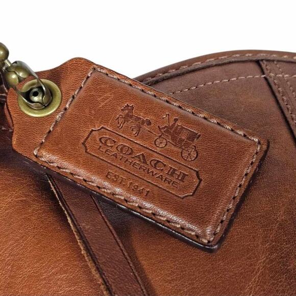 COACH Legacy Bleecker Felicia Burnished Whiskey Leather XL Hobo Bag 11424 Rare - Picture 5 of 12